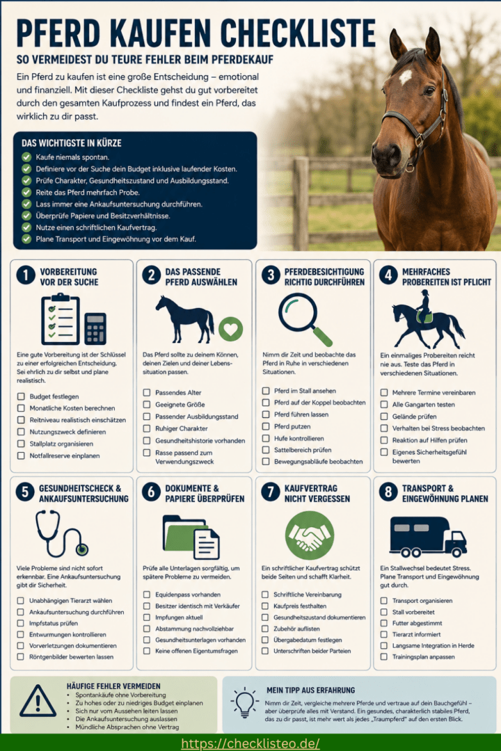 Pferd-Kaufen-Checkliste