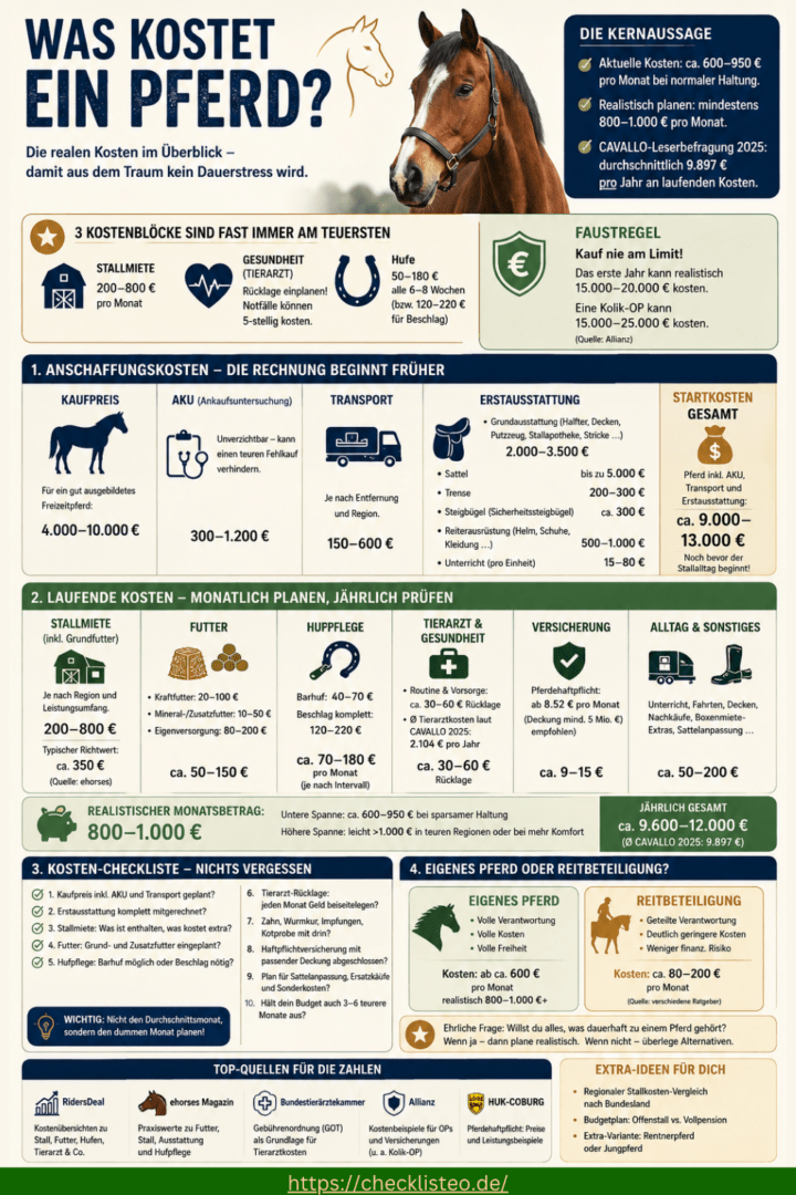 was kostet ein Pferd - Infografik